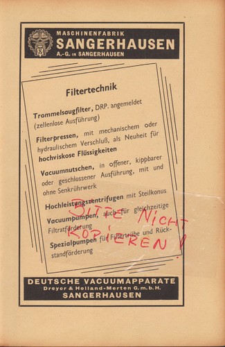 Sangerhausen werbung 1942 - sangerhausen,,