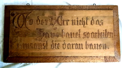 Antiker holz haussegen - holz, wo