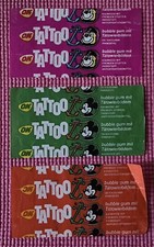 OK tattoo bubble gum Kaugummi Tätowierbilder 3 wrappers Disney 70s vintage rare