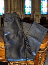 Vintage schwarze Lederhose