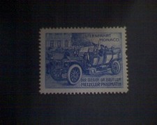  Reklamemarke Sternfahrt Monaco d. Sieger Dr. Beutler Metzeler Pneumatik / blau