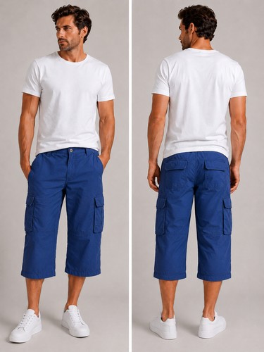 Cargo bermuda 58 blau - cargo-bermuda,