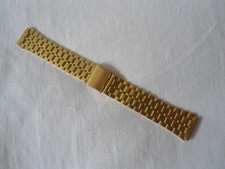 Edelstahlarmband  vergoldet   für Eurochron , Ruhla usw. original  DDR Zeit