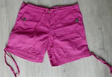 Shorts Damen kurze Hose Hotpants Gr. 34 Baumwolle Pink viele Taschen