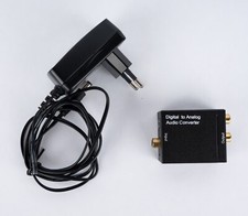 deleyCON Analog Digital Wandler Toslink / SPDIF zu Stereo 2xRCA Audio Konverter