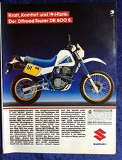Suzuki DR 600, originale Werbung aus 1986
