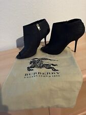 Burberry Python-Stiefeletten, Ankle Boots, Heels, Schwarz, 39
