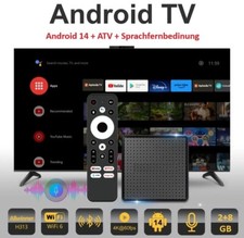 2025 Android Tv Box 14 ATV 4K HDR Dual WIFI6 YouTube + Apps 5,2 BT TOP OVP NEU