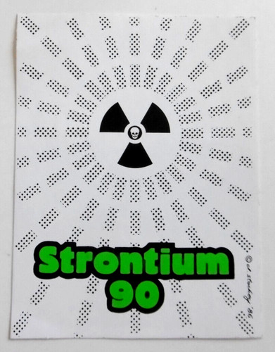 Werbe aufkleber strontium - strontium, 90