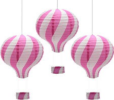 Hängende Papier Laternen Heißluftballons 30 cm Bunt Party Deko