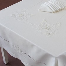 Tischdecke tisch bestickt - tischdecke,