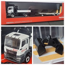 MAN TGS NN  Veolia Entsorgung  Meiller Kipper mit Greifer + TU3 Tieflader Rampen