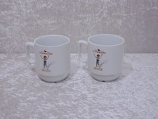 2 x J. J. Darboven Design Porzellan Kaffeetasse Becher Vintage Reklame Werbung 