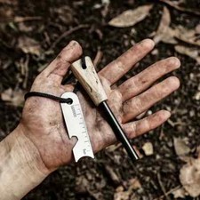 XL Feuerstahl mit Holz-Griff