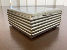 Art Deco Deckeldose Versilberte Schachtel Bauhaus Stil um 1930