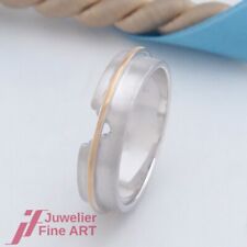 Ring - Trauring/Ehering - 18K/750 Weißgold/Gelbgold - Größe 61