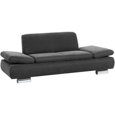 Max Winzer | Terrence | Sofa 2-Sitzer | anthrazit | Veloursstoff