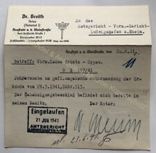AK Beleg Reklame 1941 Dr. Breith NSAB Neustadt an der Weinstraße 