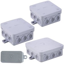 10 Stück Feuchtraum Kabel abzweigdosen Verteilerdose IP54 Grau Aufputz