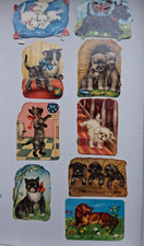 Glanzbilder Oblaten Made in Germany  Vintage Retro Sammlung 4Bilder Zwerge-Märch