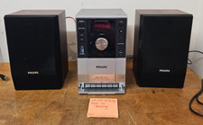 Philips Micro System MCM204 CD / Cassette Tape Player Radio + Lautsprecher ohne Fernbedienung