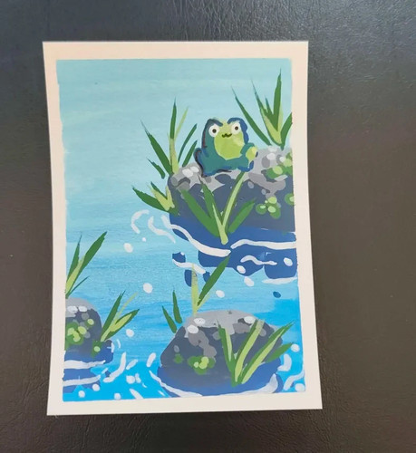 Aceo original acryl painting - aceo:,