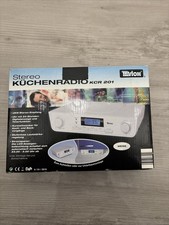 Tevion Stereo Küchenradio KCR 201 Weiß – UKW Radio mit Uhr & Timer
