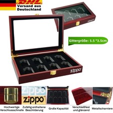 Feuerzeug Vitrine für 8 Zippo Sammelkoffer Sammlerbox ungefüllt für Sammler -Neu