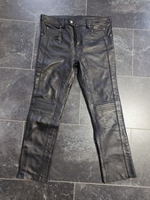 Schwarze Lederjeans Lederhose