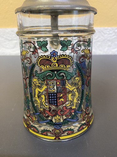 Alter glaskrug bierkrug mit - glaskrug,