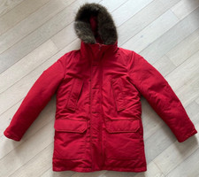 UNIQLO Parka Anorak Daunen-Mix Jacke Kapuze  rot Gr. M  *****TOP-Zustand