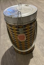 DDR Thermos Eisbehälter Eisbombe Thermobehälter Glaseinsatz Aluminium 26cm 60er