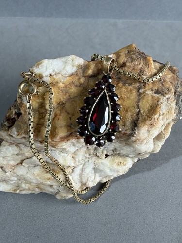 Vintage granat anhänger - vintage, norm