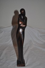 Madonna-/Maria-/Mutter mit Kind, Metallskulptur im modern abstrahierten Stil