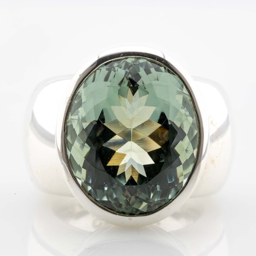 Ring 925 silber prasiolith 8ct - silber,
