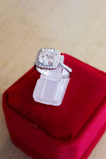 Moissanit Sterling Silber Ring, mit GRA Zertifikat, 2 Karat !