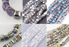 4x4mm Glasschliffperlen