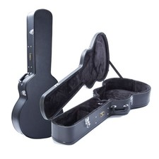 Jumbo Gitarrenkoffer, Wetterfest, Robuste Metallschnallen, Polsterung, Schwarz