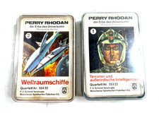 1 und 2 Perry Rhodan Quartett  Schmid's Spielkarten Weltraumschiffe und Terraner