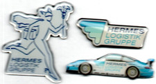 ?Pin-Komplettsatz 3 HERMES Logistik Gruppe Pins Götterbote Porsche Rarität??