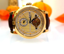 Portas Automatik Herrenuhr PS12I-JHS34-01 | 24 Jewels | Gold/Champagner | Leder 