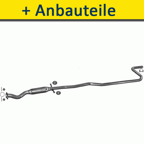 Mittleres rohr mit montagesatz - mittleres,