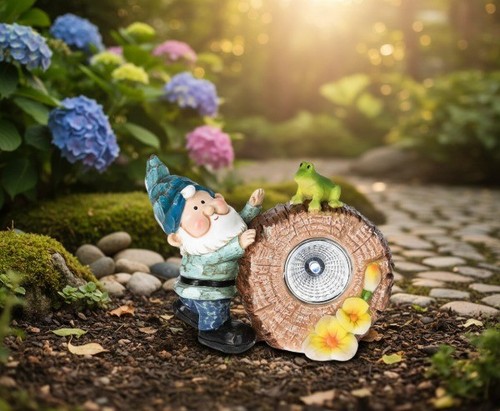 Solarlampe/Gartenzwerg/blau/Fr