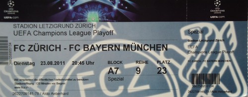Ticket uefa 2011 fc - uefa, cl