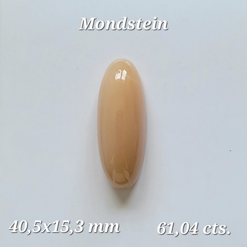 Mondstein orange oval cabochon - orange,