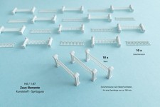 H0 / 1:87 - 20 Zaun Elemente - für ca. 70 cm - Kunststoff - unbemalt