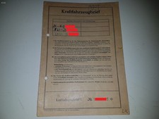 Fahrzeugbrief kfz brief 1966 - kfz,