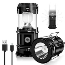 LED Camping Laterne Solar Aufladbar Handkurbel Outdoor Zeltlampe Notfallleuchte