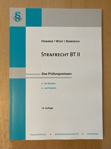 Strafrecht skript - bt, ii