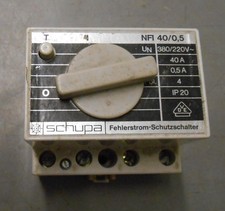Schupa NFI 25/0,5 25A 0,5A Fehlerstromschutzschalter 4-polig FI-Schalter